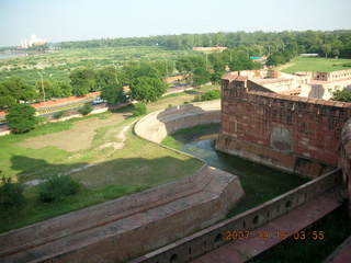 Agra Fort - Taj Mahal in the distance