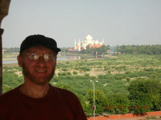 Agra Fort - Taj Mahal in the distance