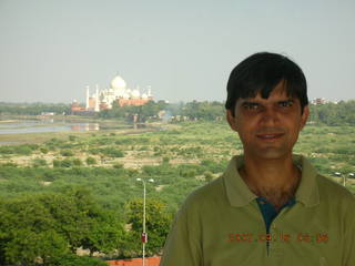 Agra Fort - Taj Mahal in the distance