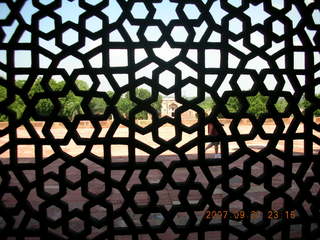 Humayun's Tomb, Delhi - Adam on the stairs