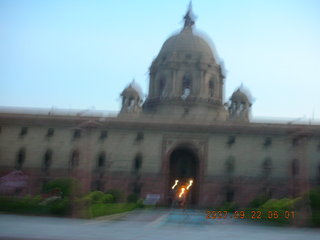 government buildings at dusk, Delhi