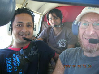 Ashish, Rahul, and Adam flying in N4372J