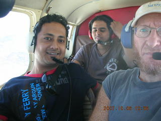 Ashish, Rahul, and Adam flying in N4372J