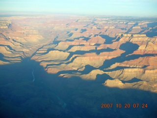 757 6al. aerial - Grand Canyon at dawn