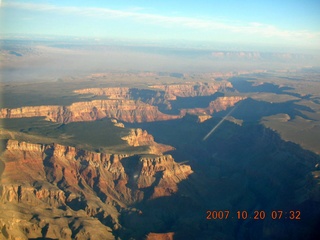 aerial - Grand Canyon at dawn