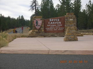 Bryce Canyon sign