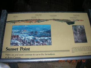 Bryce Canyon - Sunset Point sign