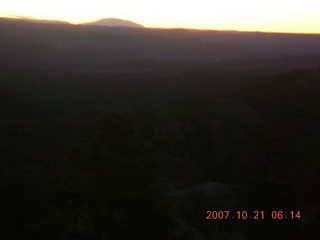 Bryce Canyon - Navajo Mountain in pre-dawn silhouette