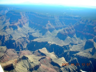 aerial - Grand Canyon - smoke over north rim