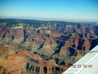 aerial - Grand Canyon - smoke over north rim