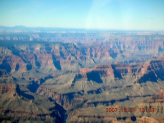 aerial - Grand Canyon - smoke over north rim