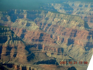 aerial - Grand Canyon - smoke over north rim