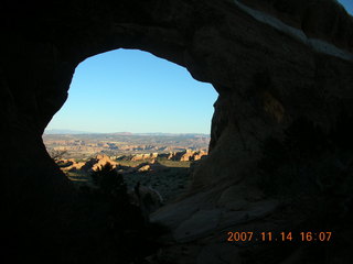 Arches National Park - Devils Garden hike - scene through arch