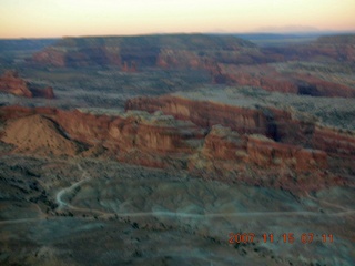 aerial - Canyonlands at dawn