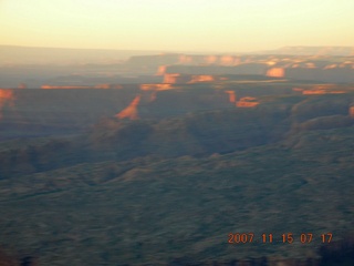 aerial - Canyonlands at dawn