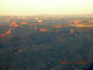 aerial - Canyonlands at dawn