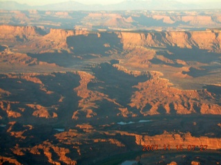 aerial - Canyonlands at dawn