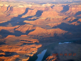 aerial - Canyonlands at dawn