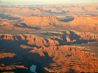 aerial - Canyonlands at dawn