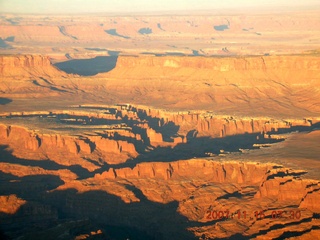 aerial - Canyonlands at dawn