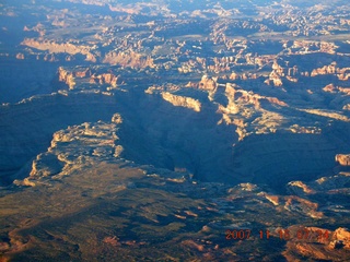 aerial - Canyonlands at dawn