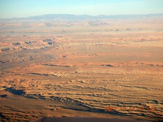 aerial - Utah at dawn - Hanksville Airport (HVE)