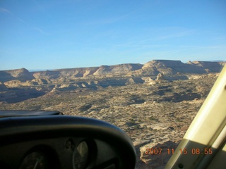 aerial - Utah at dawn - Hanksville Airport (HVE)