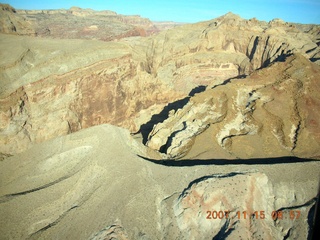 107 6bf. Flying with LaVar Wells - approach canyon to Hidden Splendor (WPT660) - aerial