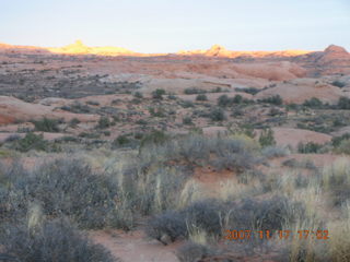 Arches National Park - sunset at Petrified Sand Dunes