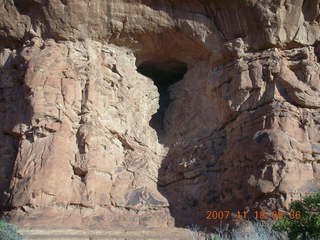 Arches National Park - vertical gap in rock