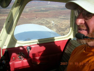 Adam flying N4372J over Utah landscape