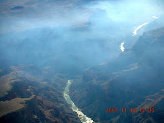 aerial - smoke from north rim of Grand Canyon