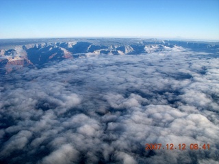 838 6cc. Grand Canyon aerial with clouds