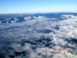 839 6cc. Grand Canyon aerial with clouds