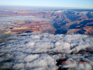 841 6cc. Grand Canyon aerial with clouds