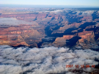 844 6cc. Grand Canyon aerial with clouds