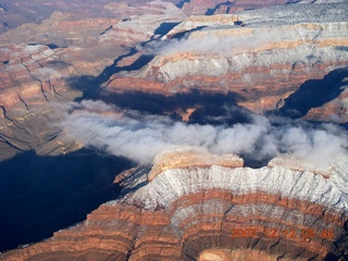 Grand Canyon aerial with clouds