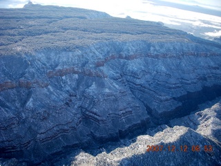 Grand Canyon aerial with snow