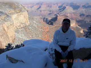 Grand Canyon with snow and clouds - Adam