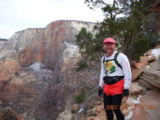 Canyonlands National Park - Lathrop Trail hike - Adam (tripod) running