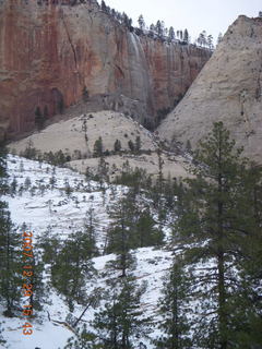 Zion National Park - West Rim trail - ice waterfall