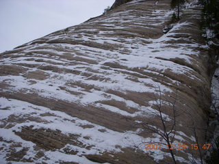 Zion National Park - West Rim trail - ice waterfall