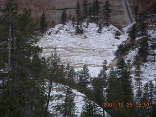 Zion National Park - West Rim trail - snow