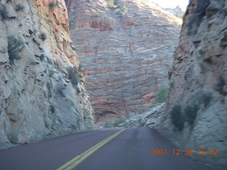 354 6cw. Zion National Park - driving on the road