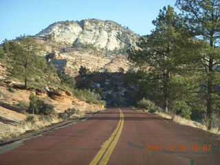 370 6cw. Zion National Park - driving on the road