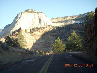 371 6cw. Zion National Park - driving on the road