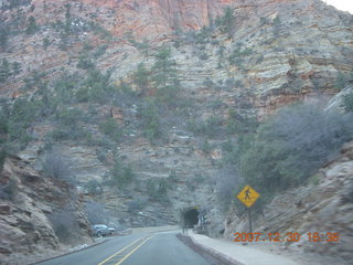 417 6cw. Zion National Park - driving on the road
