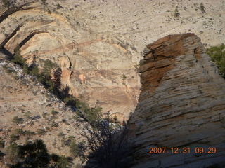 Zion National Park - sunrise Angels Landing hike - top - rockpile