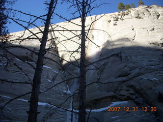 Zion National Park - West Rim hike - ice waterfall