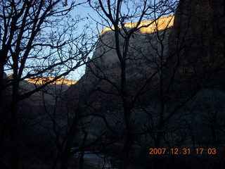 Zion National Park - ice at Emerald Pond